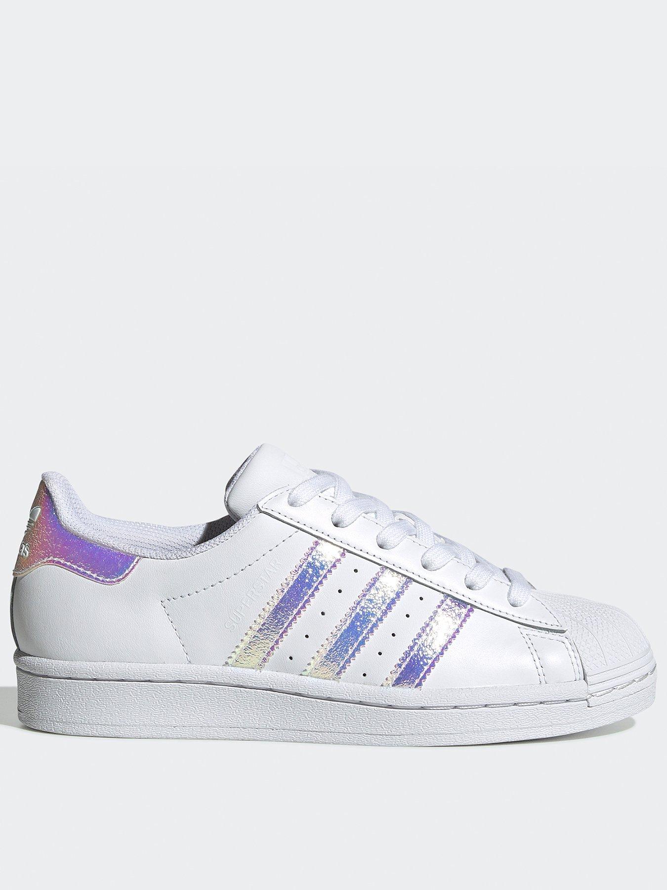 Adidas originals superstar trainers in white and clearance lilac