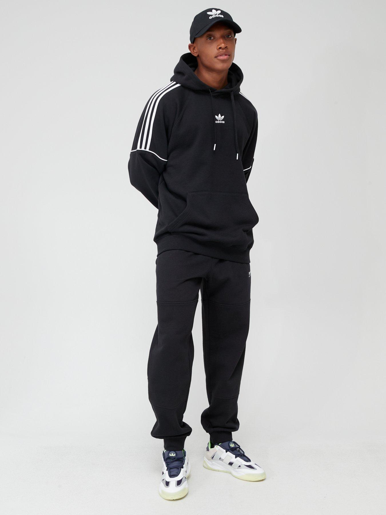 adidas Originals City Trefoil New York hoodie in black with back print