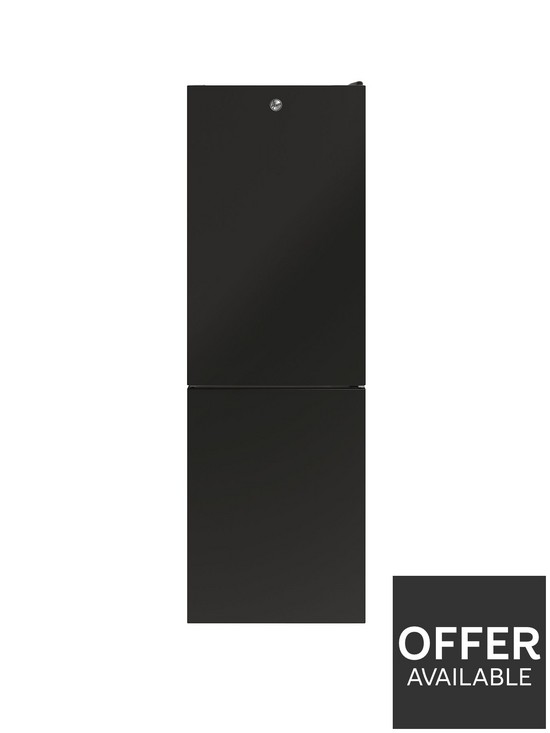 front image of hoover-hoce3t618fbk-60cm-wide-5050-freestanding-total-no-frost-fridge-freezer-black