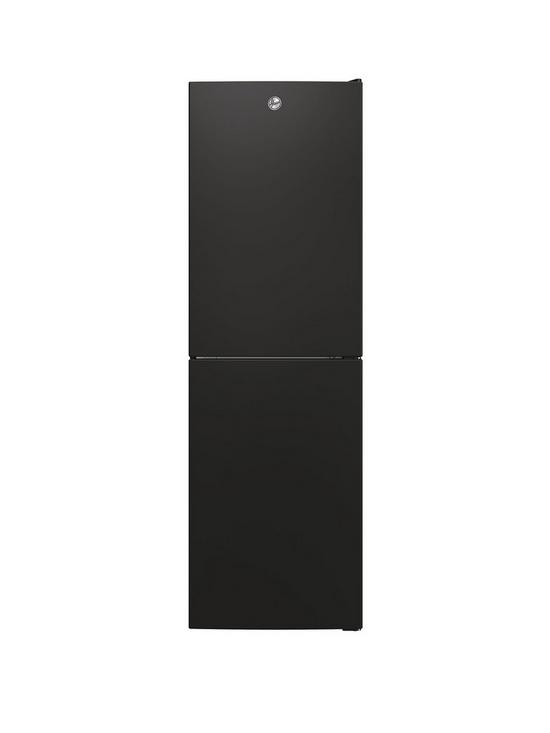front image of hoover-hoct3l517fbk-55cm-wide-5050-freestanding-low-frost-fridge-freezer-black