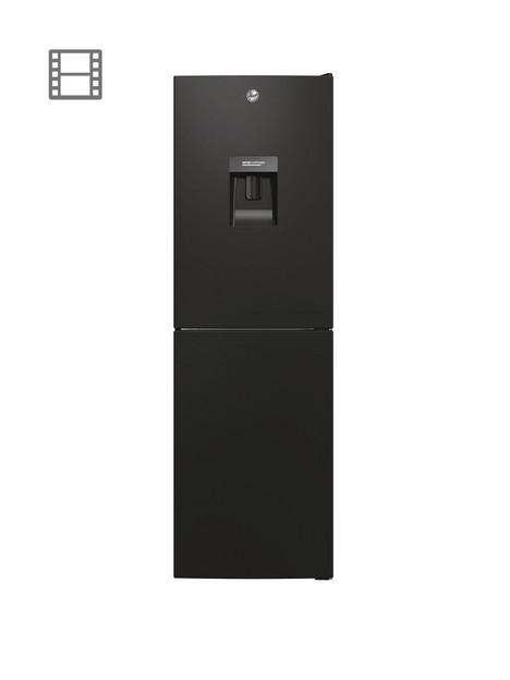 hoover-hoct3l517fwbk-55cm-wide-5050-freestanding-low-frost-fridge-freezer-with-water-dispenser-black
