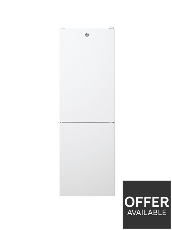 front image of hoover-hoce3t618fwk-60cm-wide-5050-freestanding-total-no-frost-fridge-freezer-white