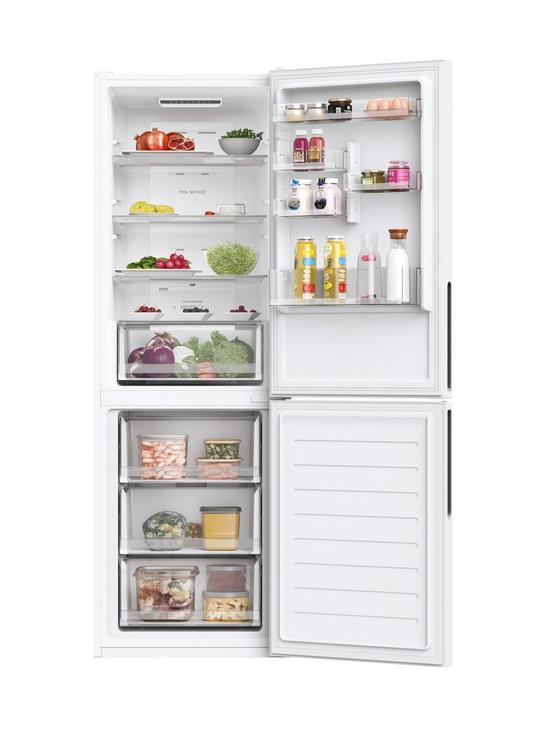 stillFront image of hoover-hoce4t620exk-60cm-wide-5050-freestanding-total-no-frost-fridge-freezer-white