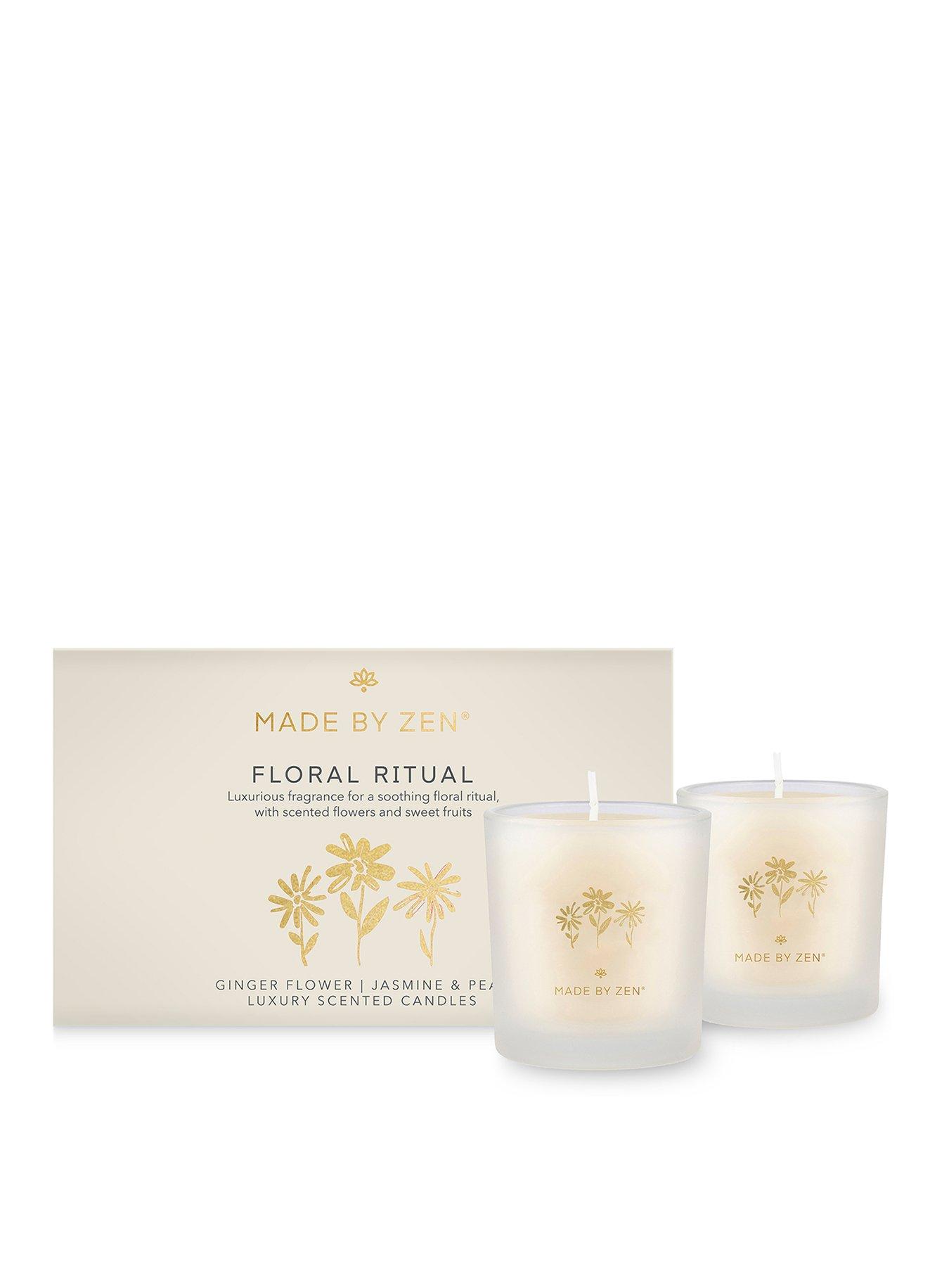 Product photograph of Made By Zen Floral Ritual Gift Set - 2 Candle Set from very.co.uk