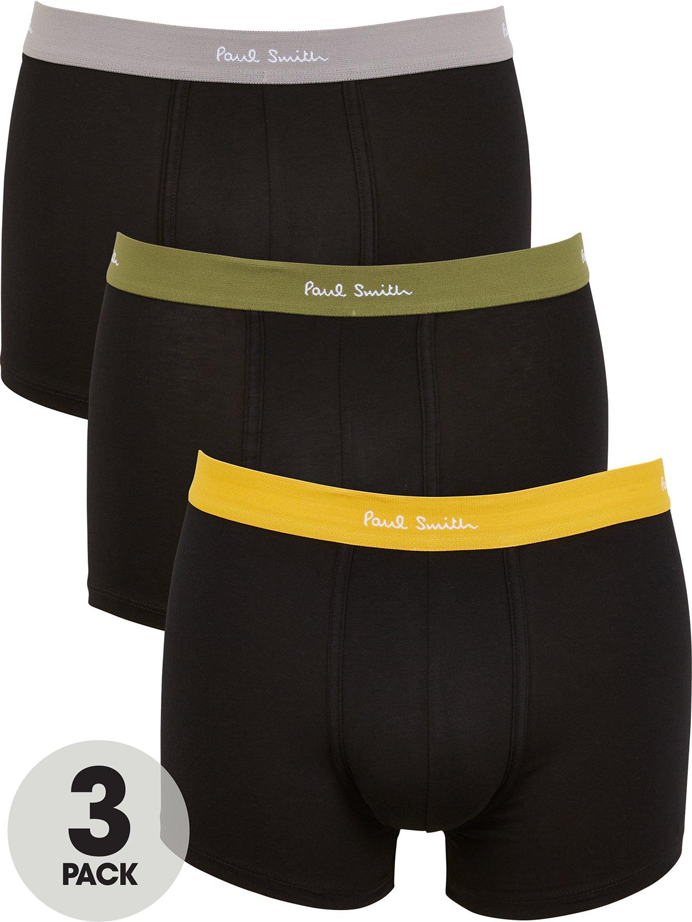 PS by Paul Smith Cotton 3-pack Contrast Waistband Boxer Breifs in Black for Men Mens Clothing Underwear Boxers 