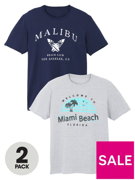 front image of very-man-2-pack-malibu-and-miami-beach-florida-t-shirt-navygrey