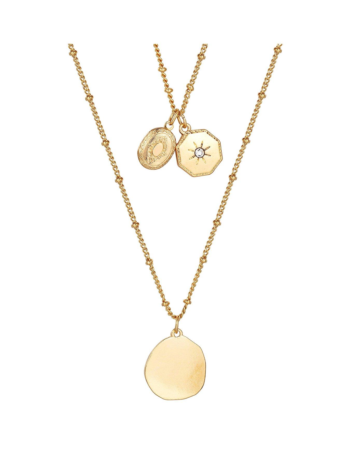 undefined Gold Plated Double Layered Necklace