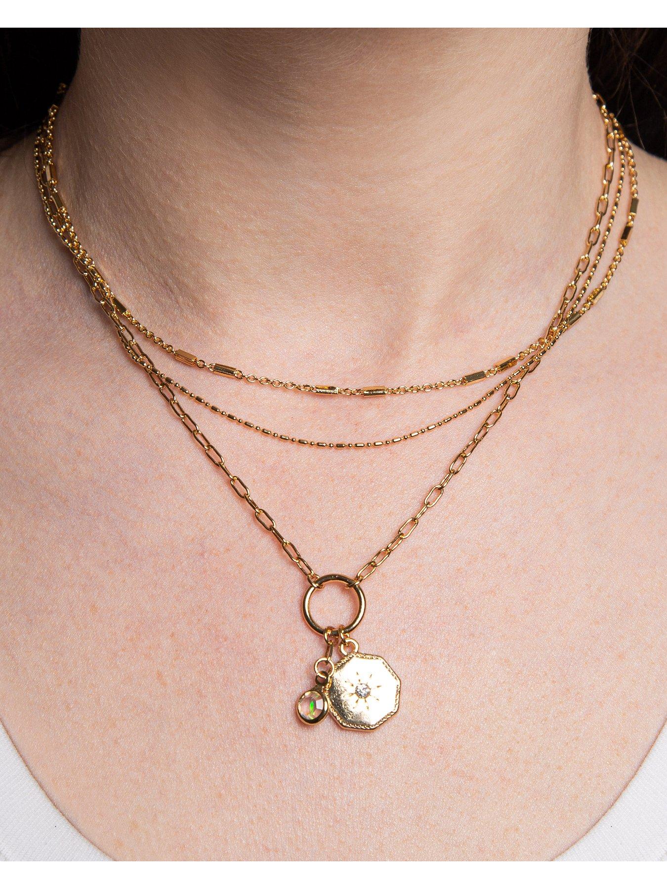 Gold plated clearance dainty necklace