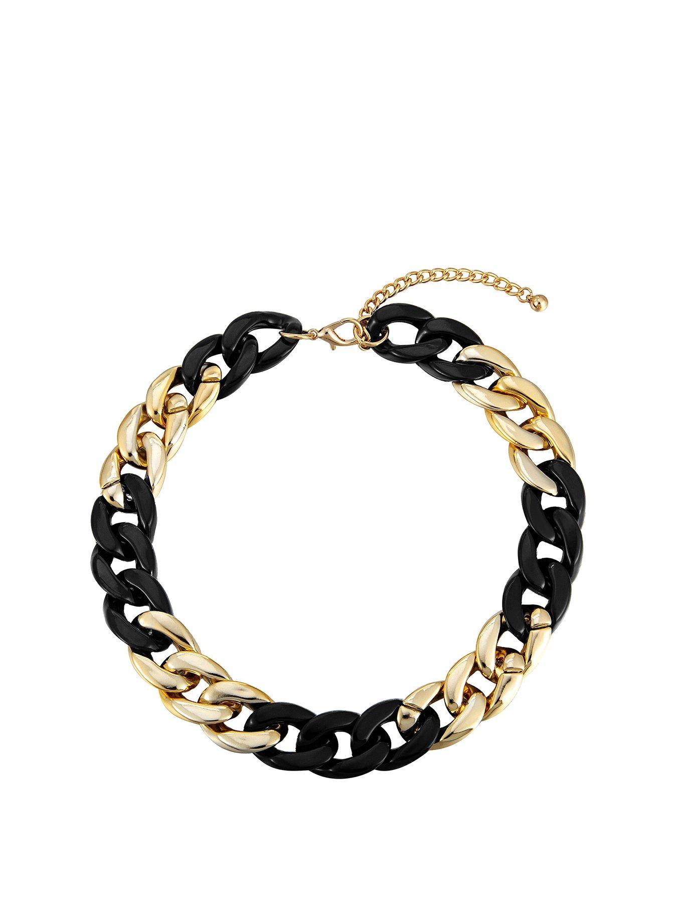 Gold chain statement on sale necklace