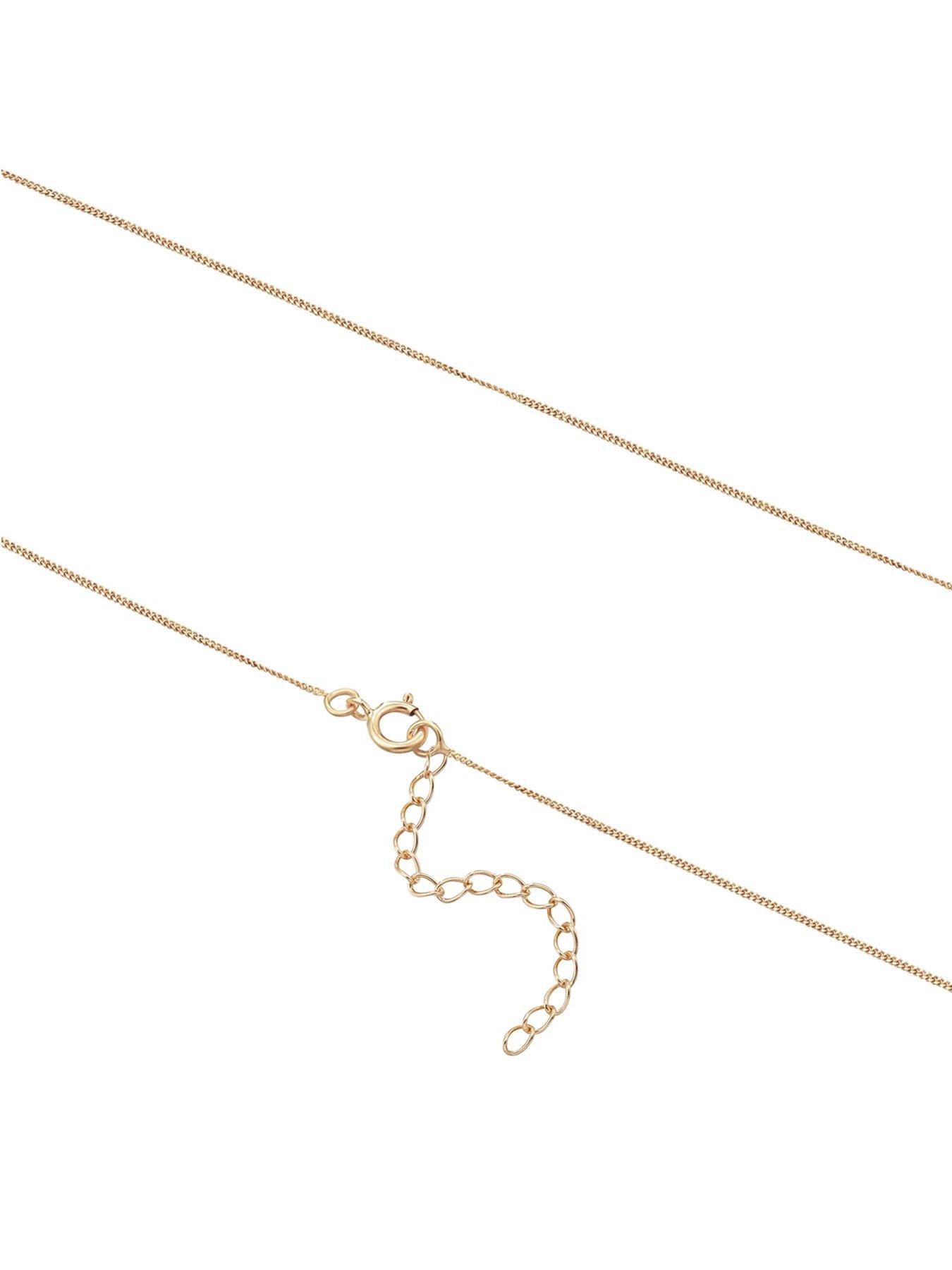 Image 3 of 5 of The Love Collection 9ct Yellow Gold Carrie Font Name Necklace with curb adjustable chain