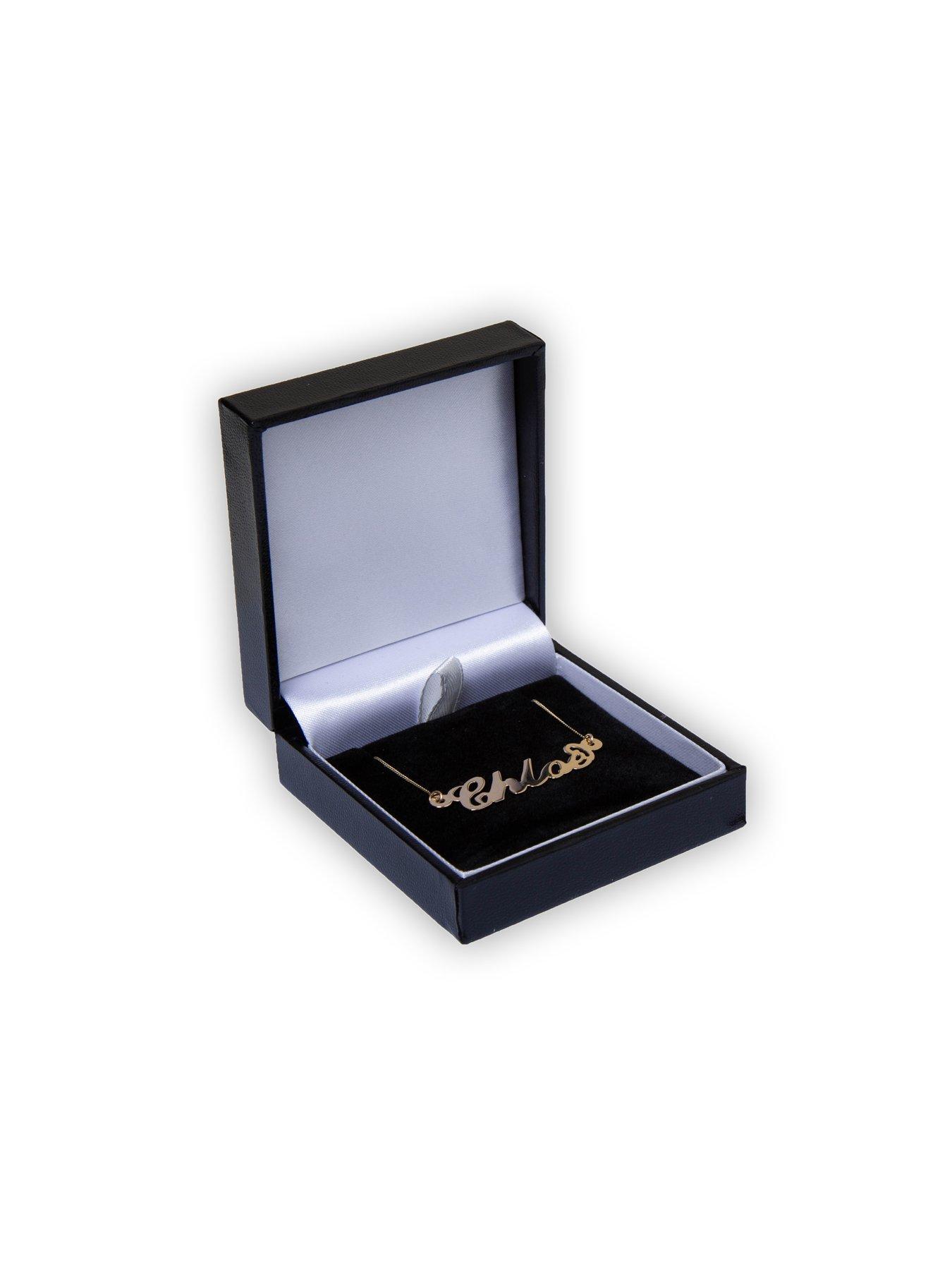 Image 5 of 5 of The Love Collection 9ct Yellow Gold Carrie Font Name Necklace with curb adjustable chain