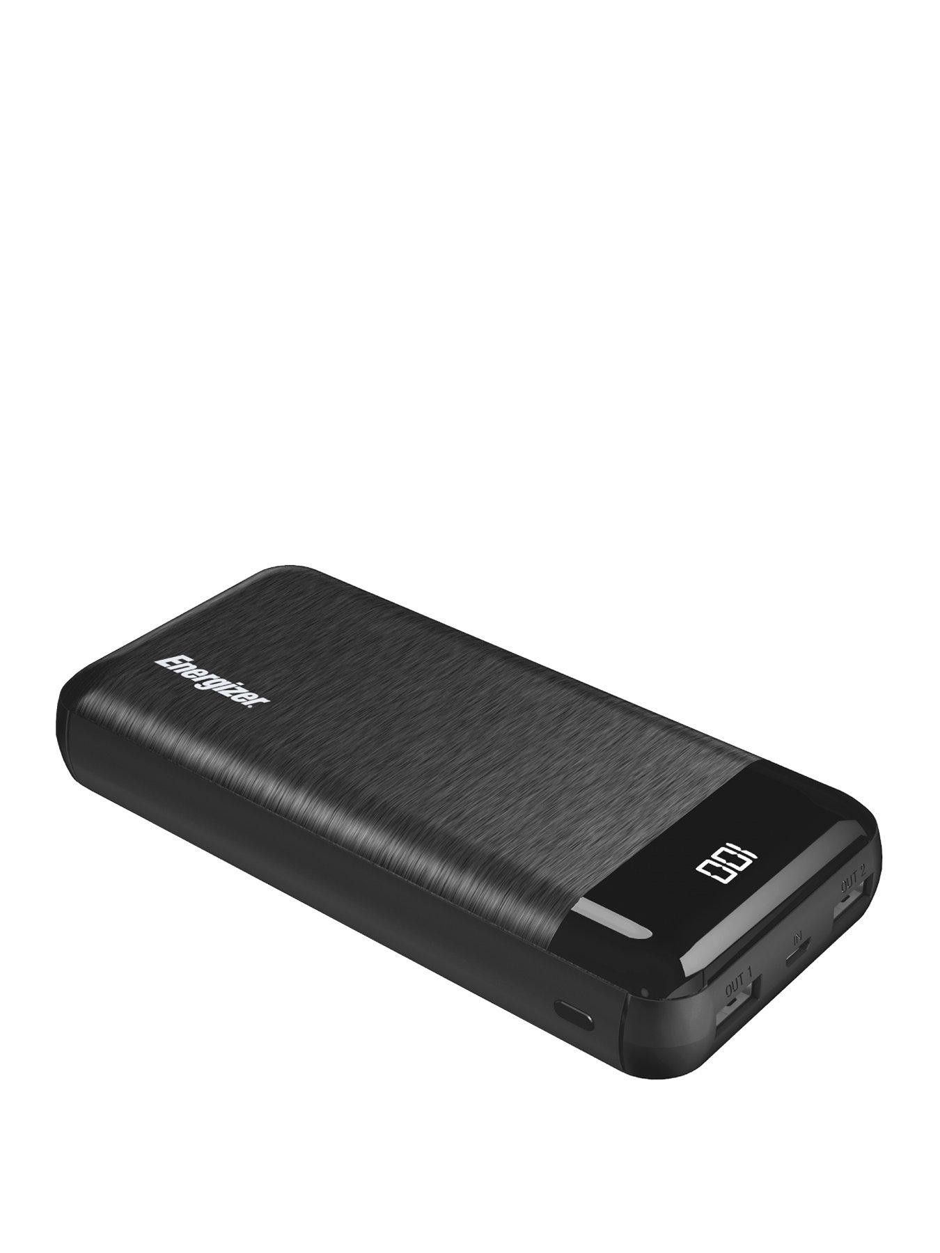 Energizer 20,000mAh Power Bank with LCD display provides up to 72