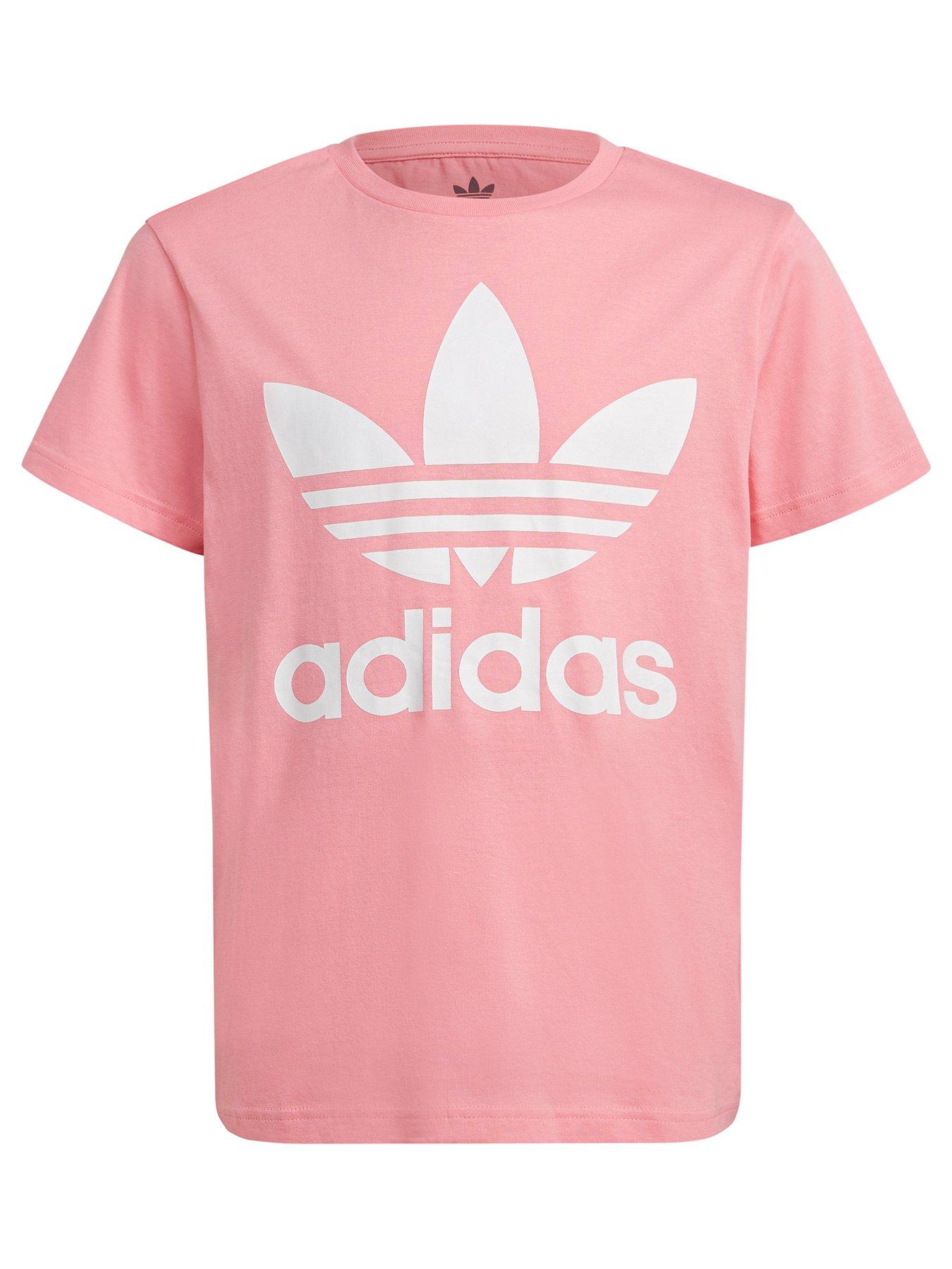 adidas Originals Junior Girls Adicolor Trefoil T-Shirt - Light Pink ...