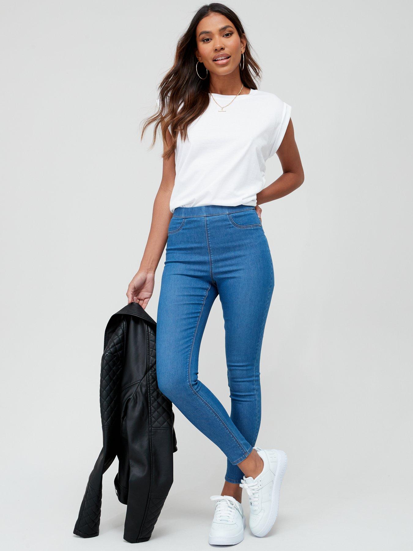 Image 3 of 6 of Everyday Long High Waist Jeggings - Mid Wash