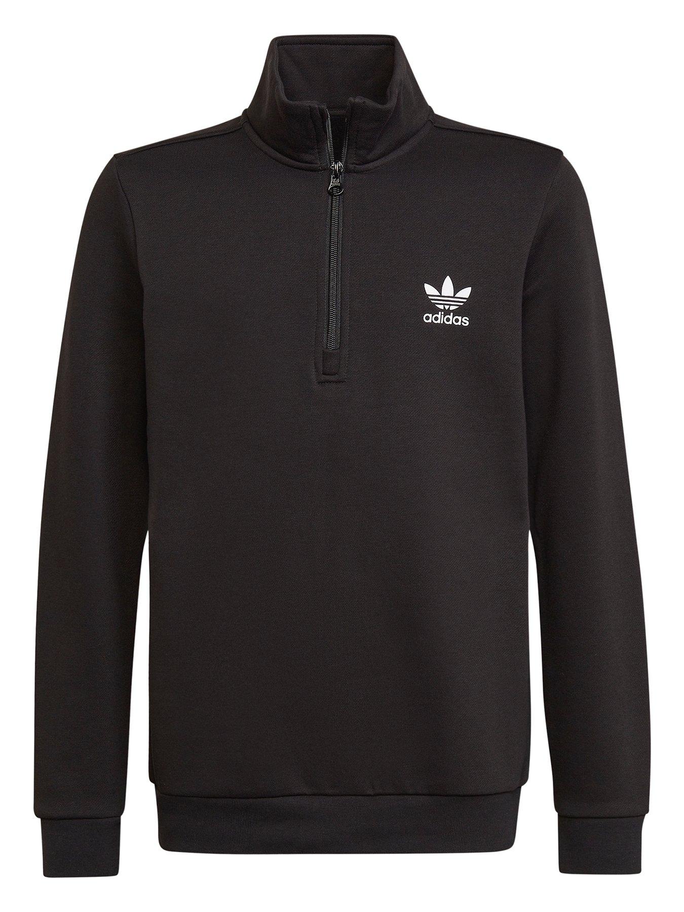 adidas Originals Junior Adicolor Trefoil Hoodie Dark Blue very