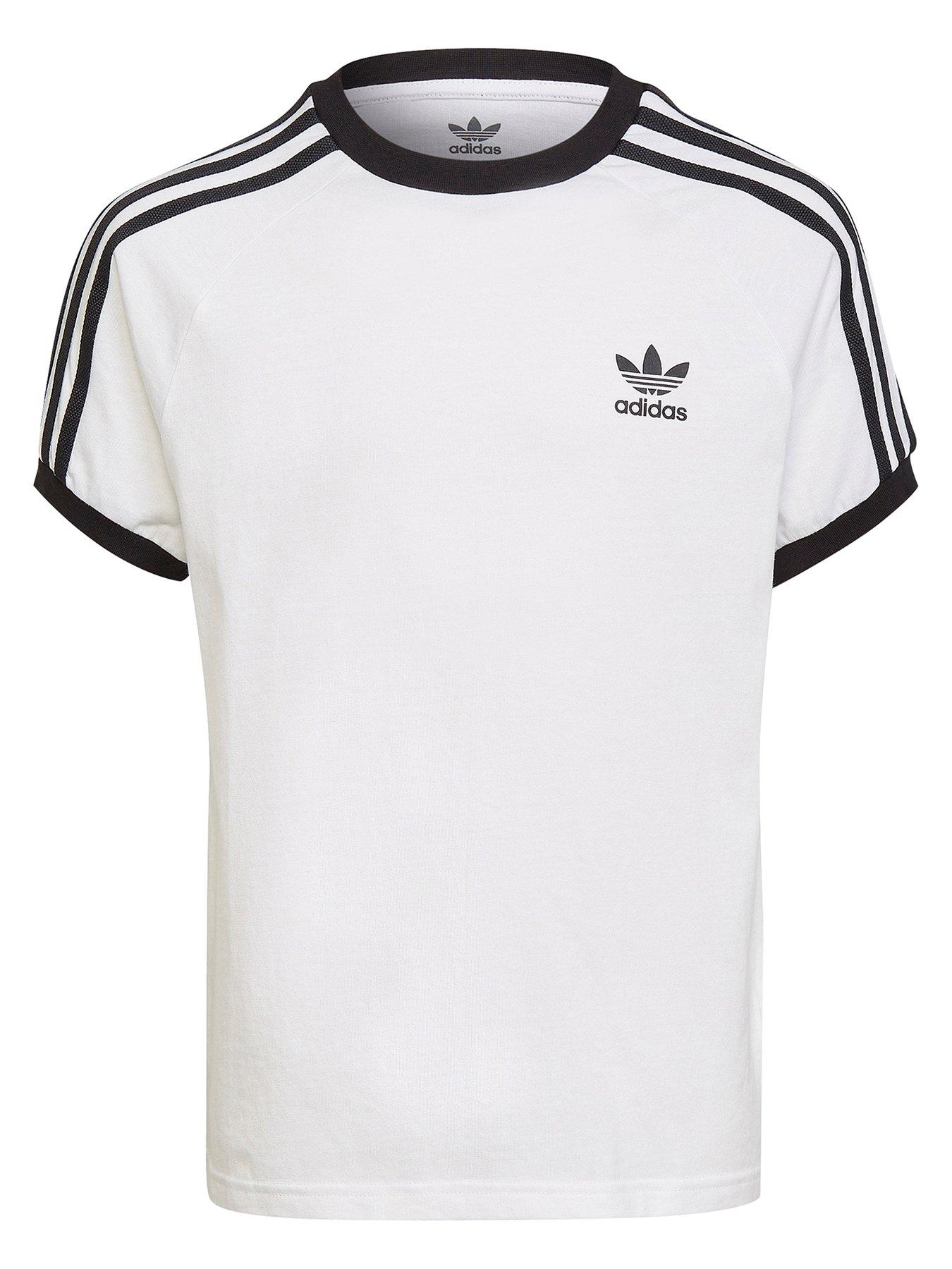 adidas Originals Junior Adicolor Trefoil T-Shirt - White | very.co.uk