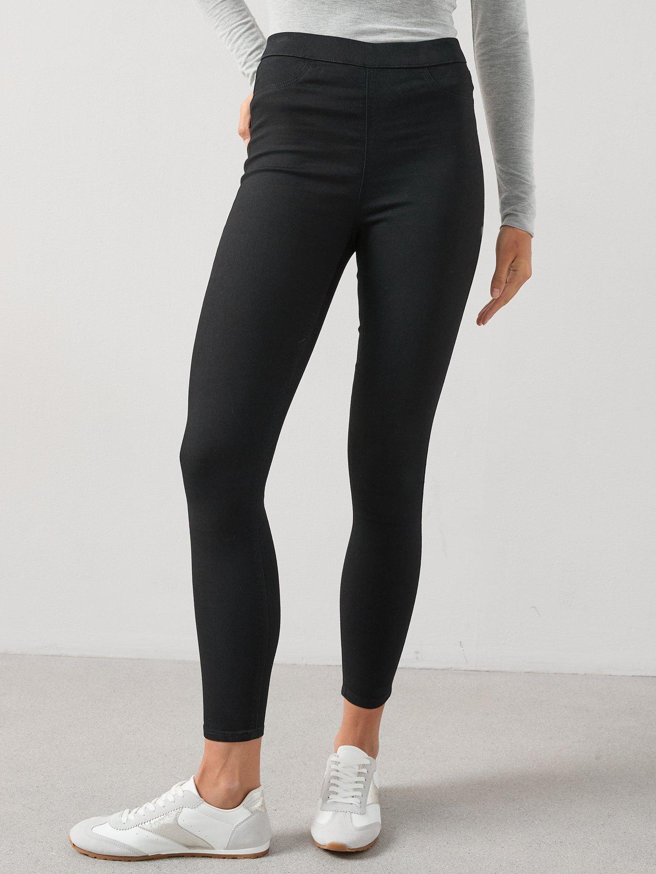 The Very Collection High Waist Denim Jeggings - Black