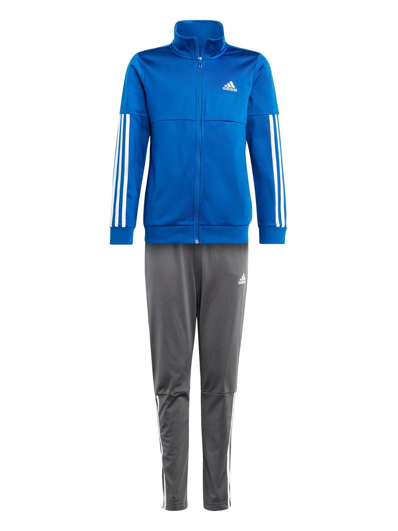 Blue adidas cheap tracksuit boys