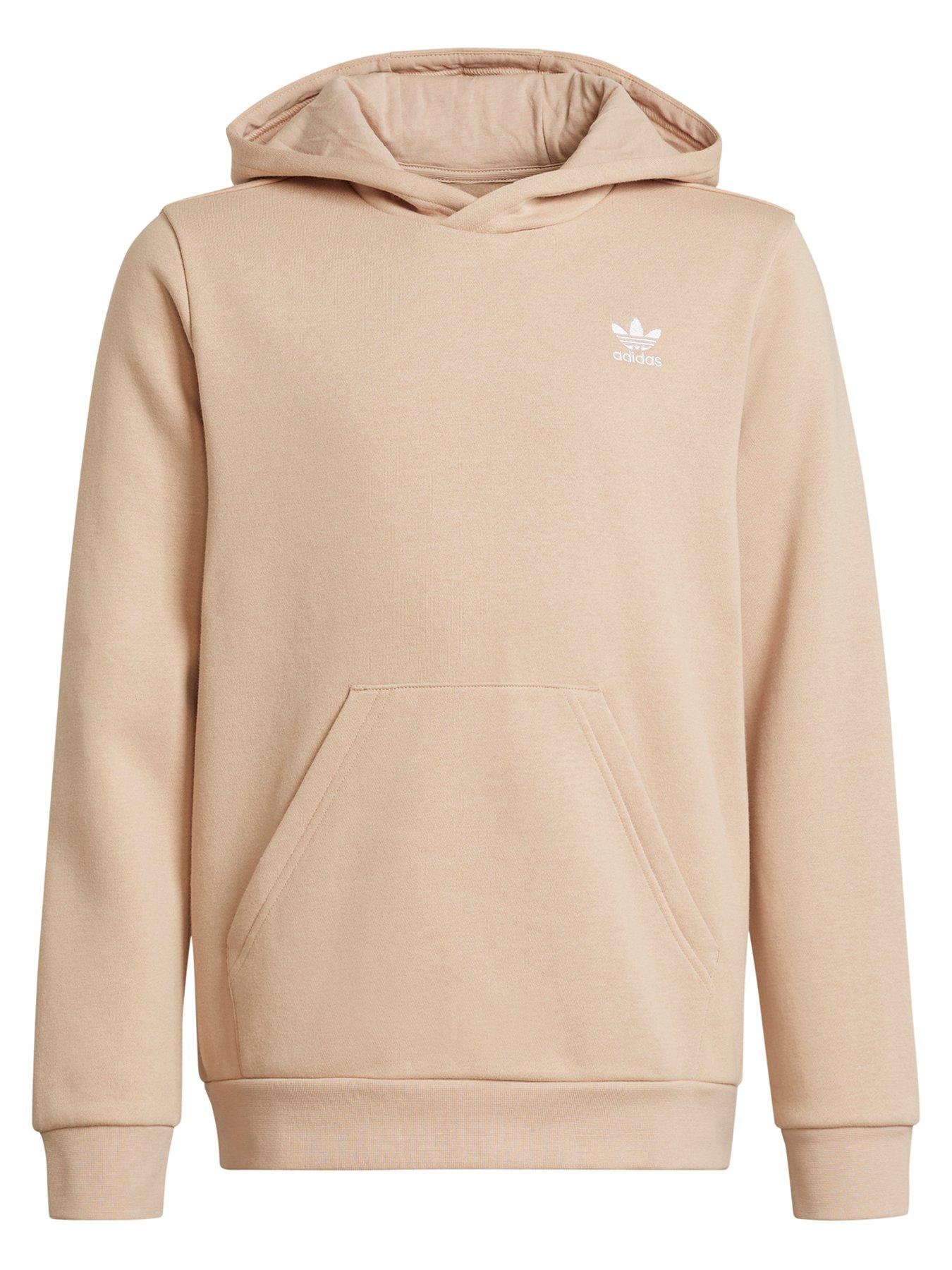 adidas Originals Junior Essentials Hoodie Light Brown very.co.uk