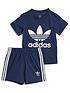  image of adidas-originals-kids-adicolor-trefoil-shorts-amp-t-shirt-set-dark-blue