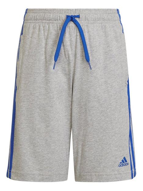 adidas-essentials-kids-boys-3-stripe-shorts-light-grey