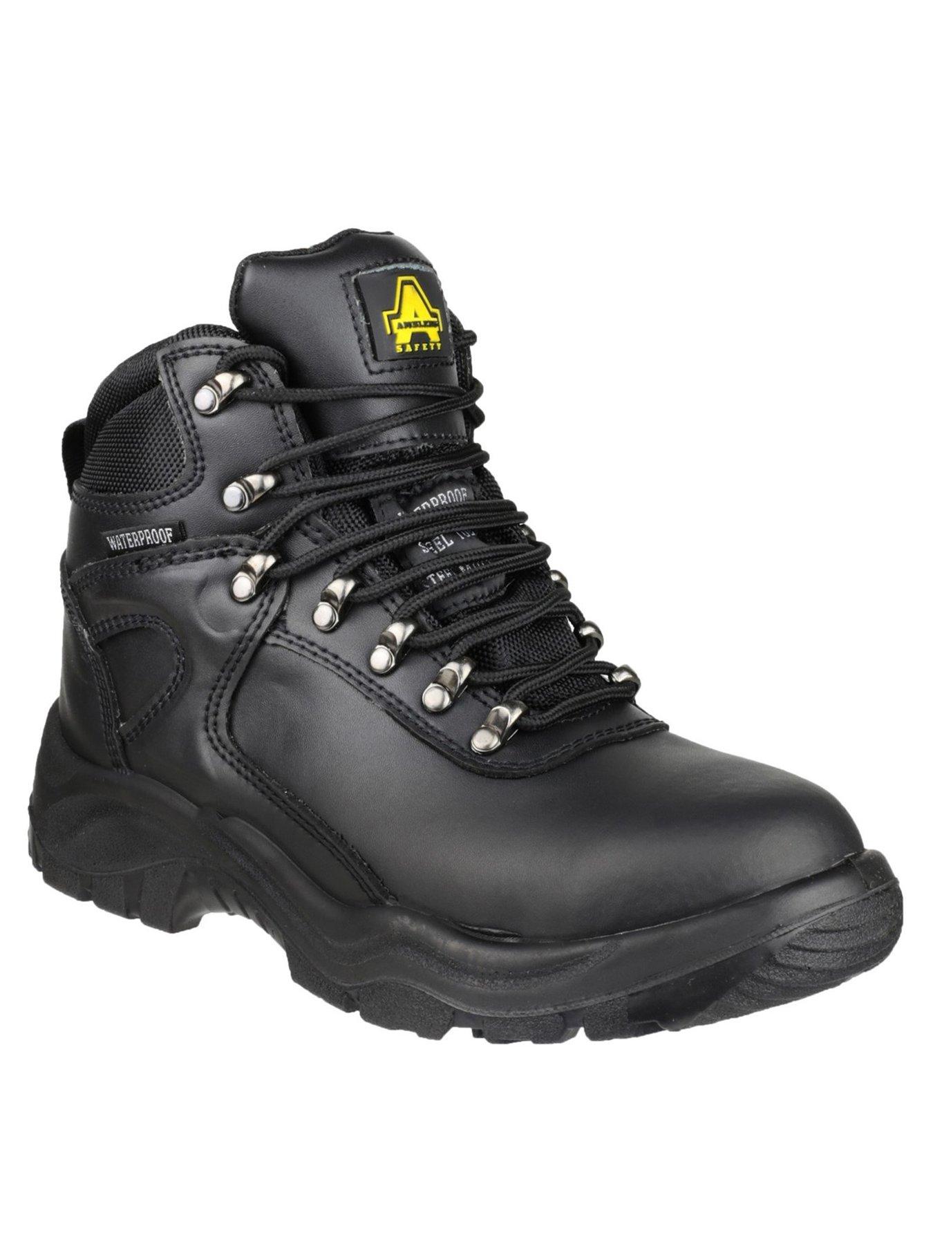 ET Safety Black Honey Navy brown Low back laceup Leather Steel Toecap Work Boots 