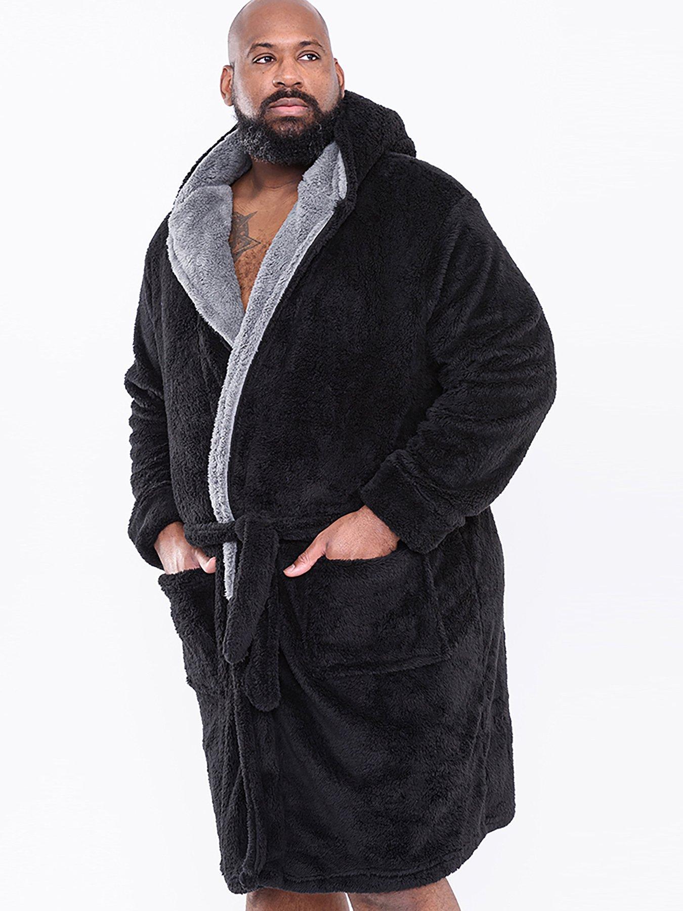 Image 3 of 4 of D555 Newquay 1 Super Soft Dressing Gown - Black