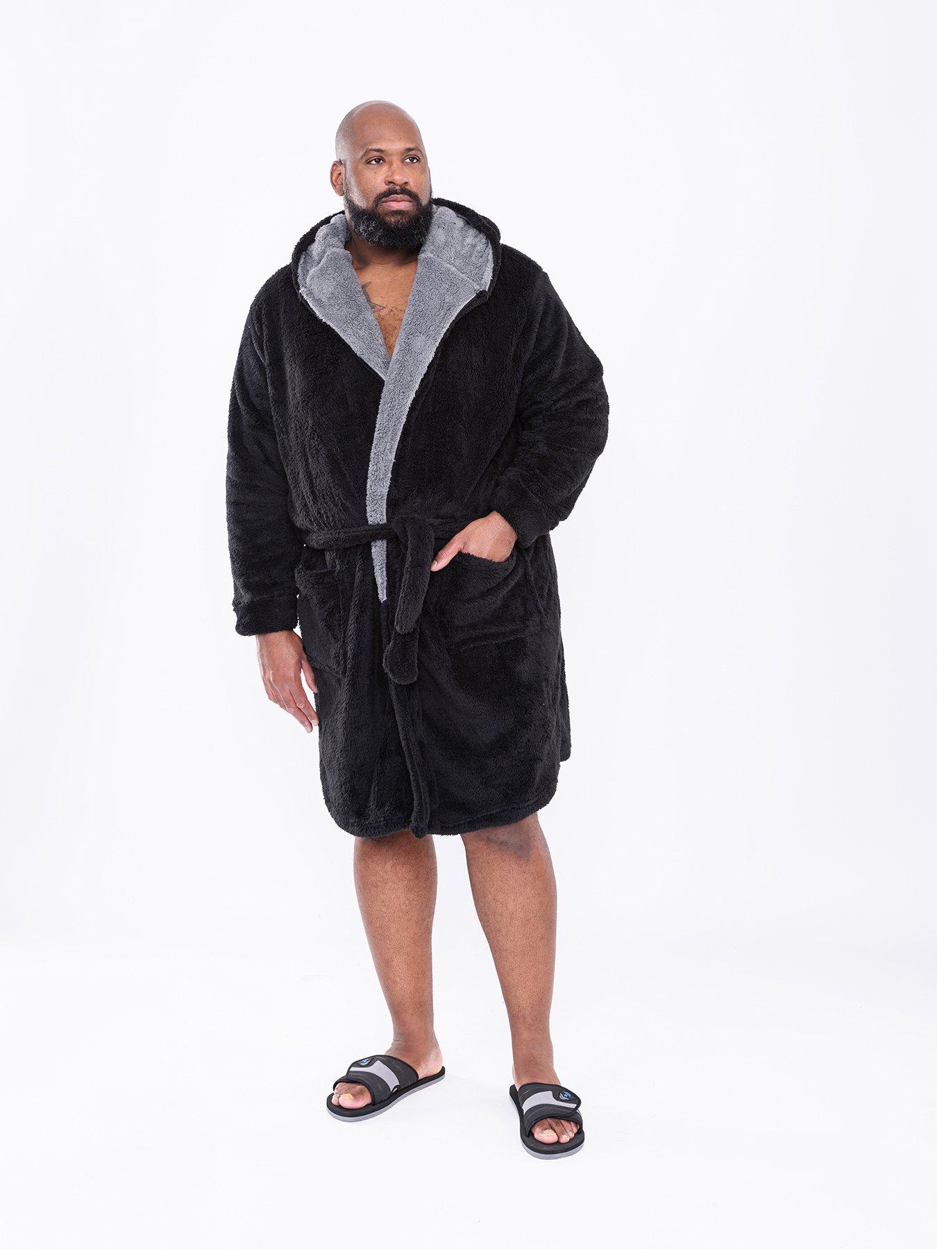 Image 4 of 4 of D555 Newquay 1 Super Soft Dressing Gown - Black