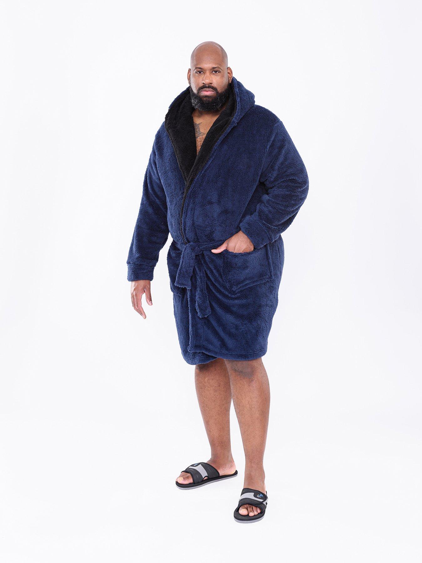 Image 4 of 4 of D555 Newquay 2 Super Soft Dressing Gown - Navy