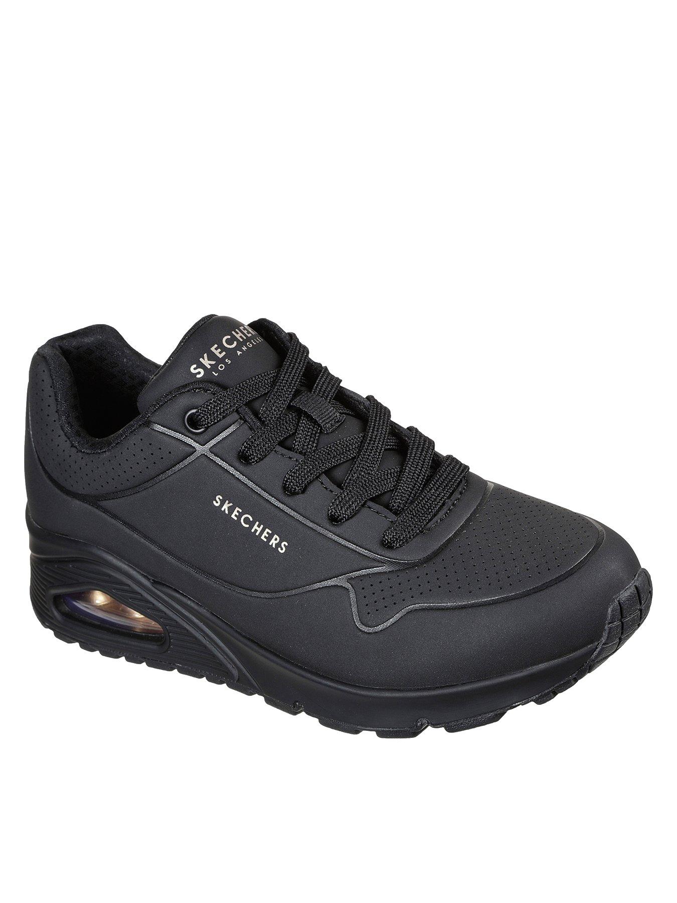 Uno Stand On Air Durabuck Trainers - Black | very.co.uk