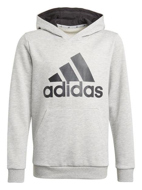 adidas-essentials-kids-boys-big-logo-overhead-hoodie-light-grey