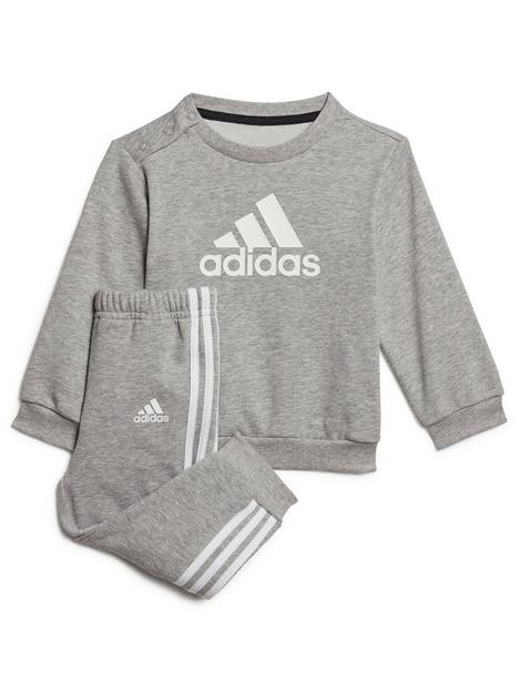 adidas-favourites-toddler-unisex-badge-of-sport-crew-amp-jogger-set-light-grey