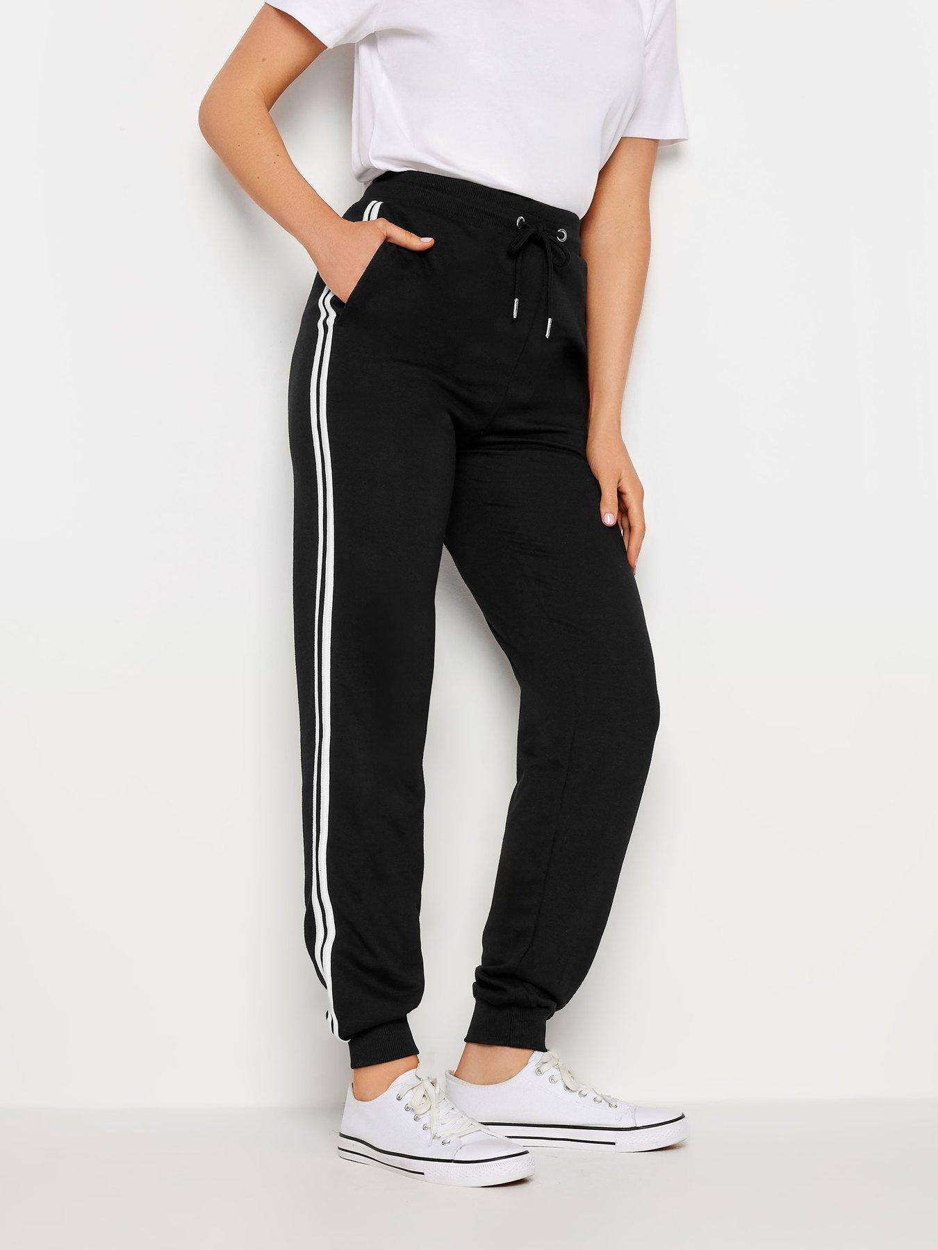 Long Tall Sally Side Stripe Jogger 36In - Black
