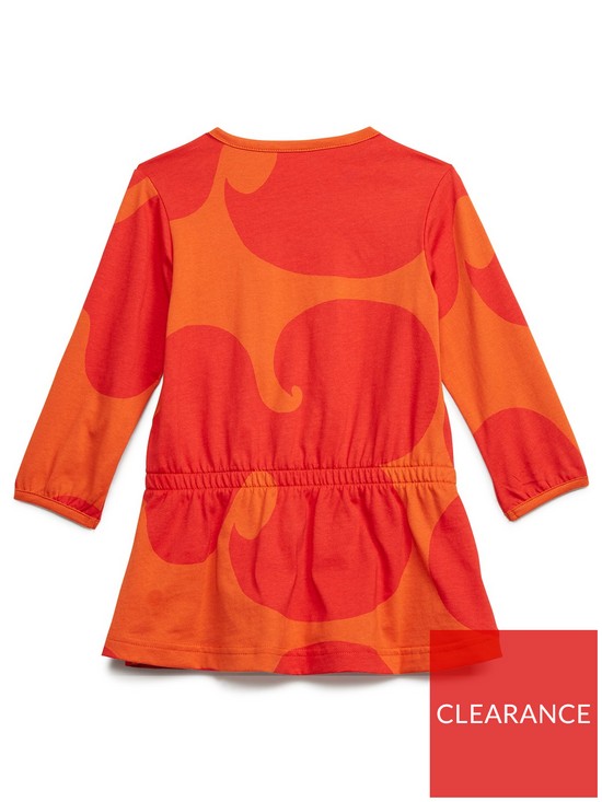 back image of adidas-toddler-girls-marimekko-sports-dress-dark-orange