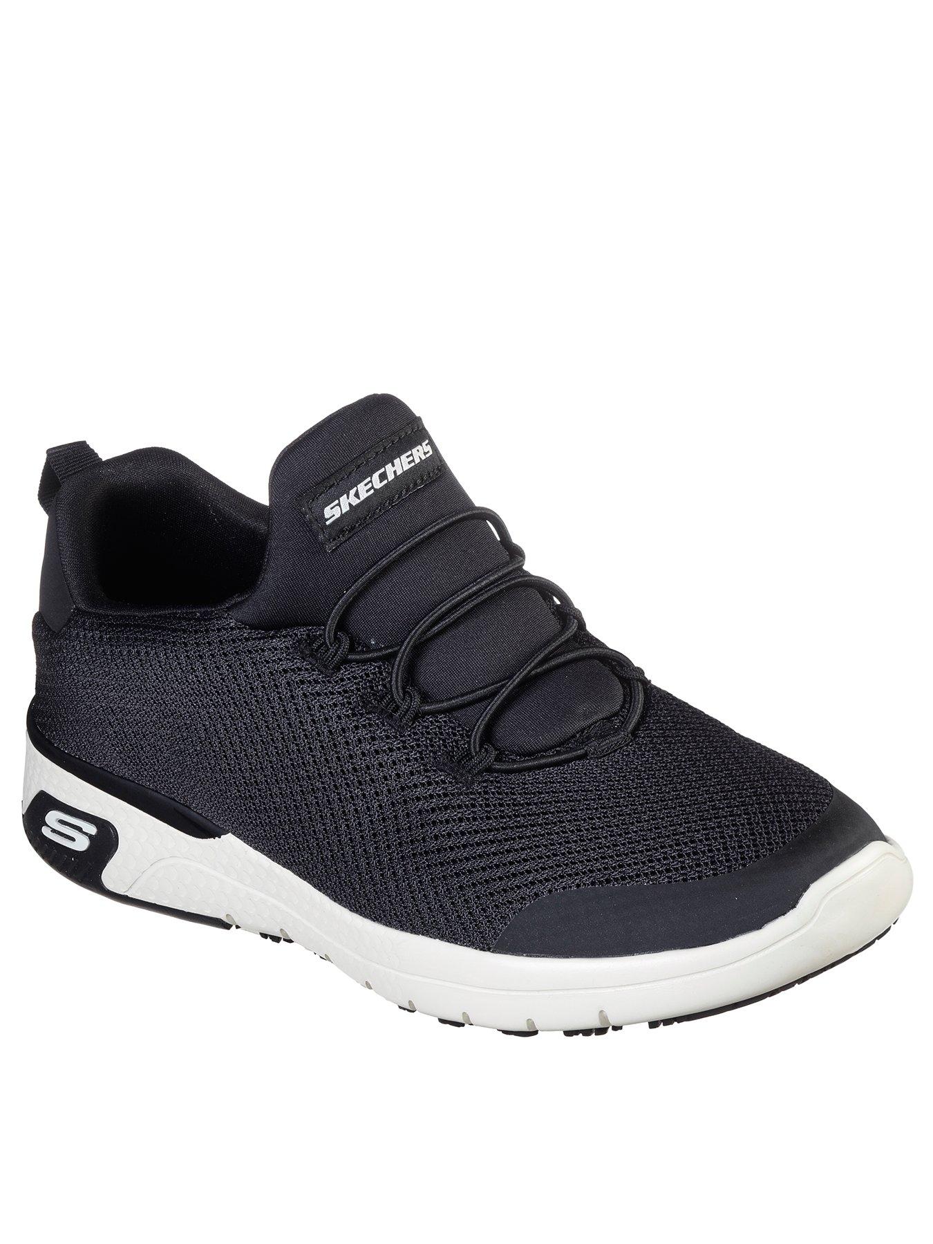 Skechers bungee hot sale slip ons