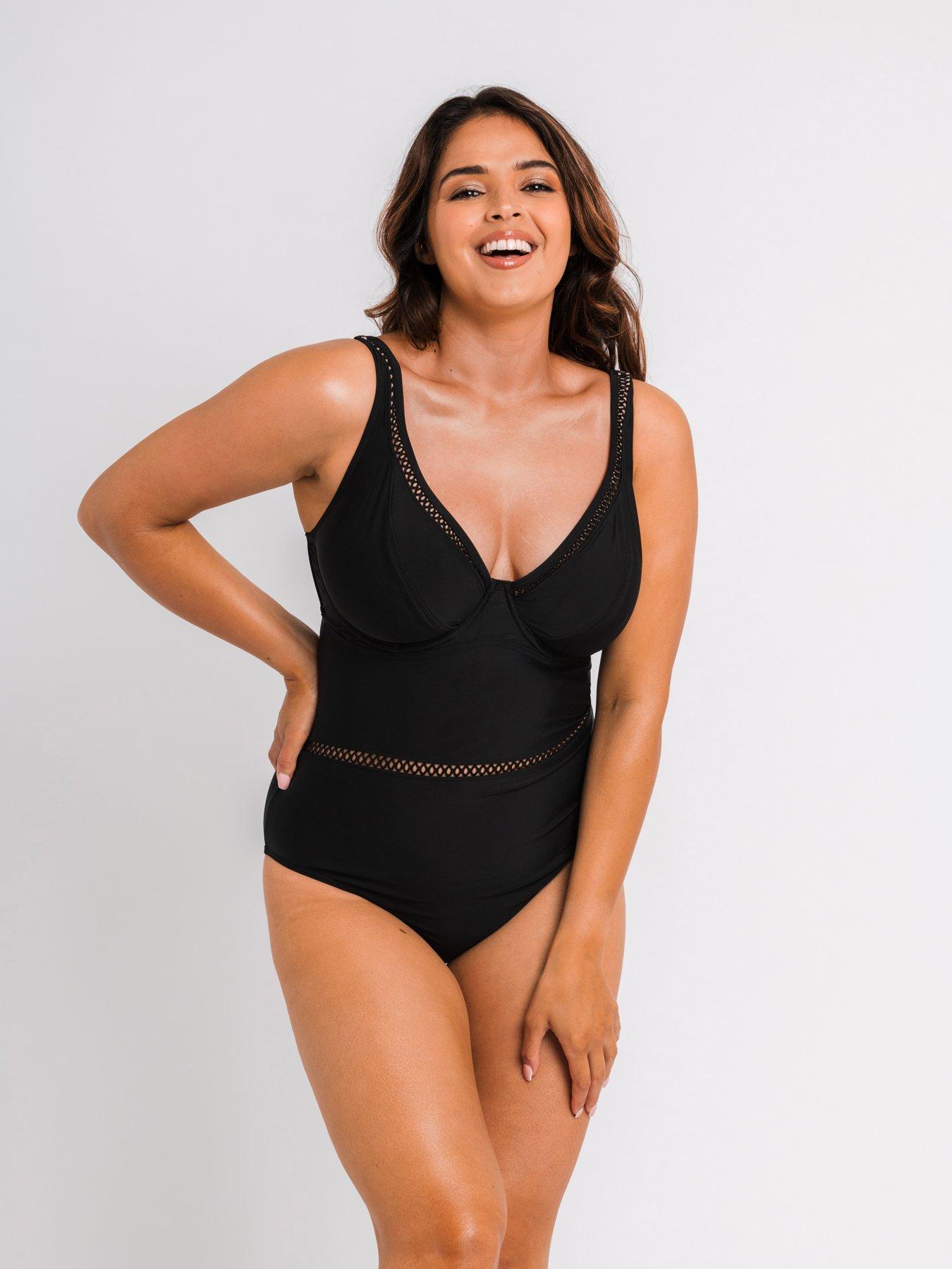 Curvy Kate First Class Plunge Swimsuit Black