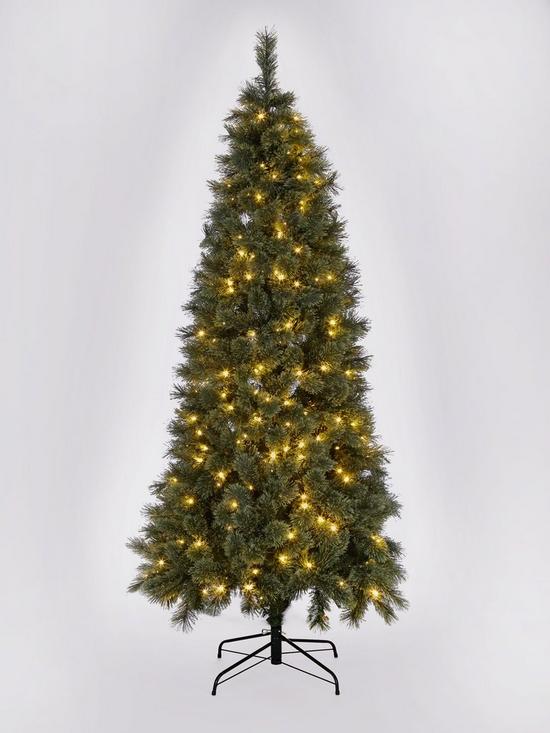 front image of very-home-65ft-pre-lit-slim-cashmere-tips-christmas-tree