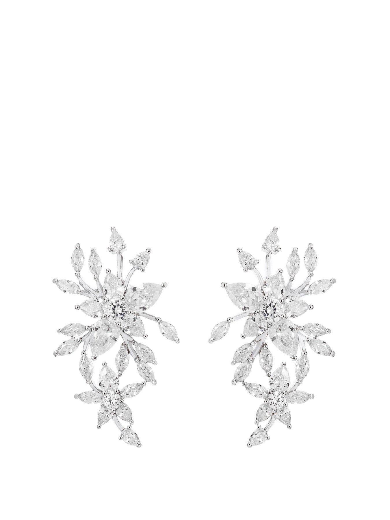 Product photograph of Jon Richard Floral Starburst Earring from very.co.uk