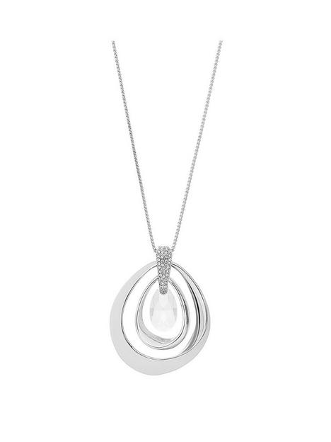 mood-silver-open-twist-crystal-pear-drop-long-pendant-necklace