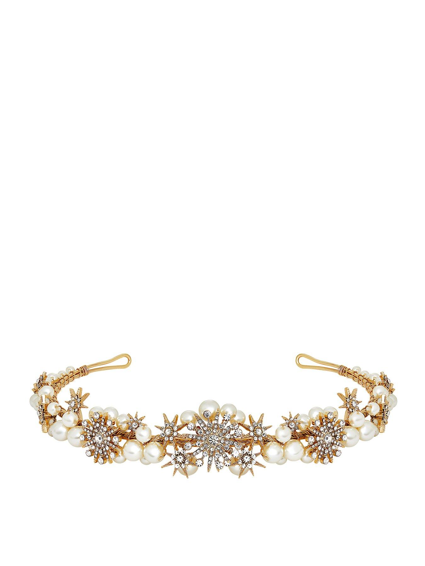 undefined Gold Plated Star And Pearl Tiara
