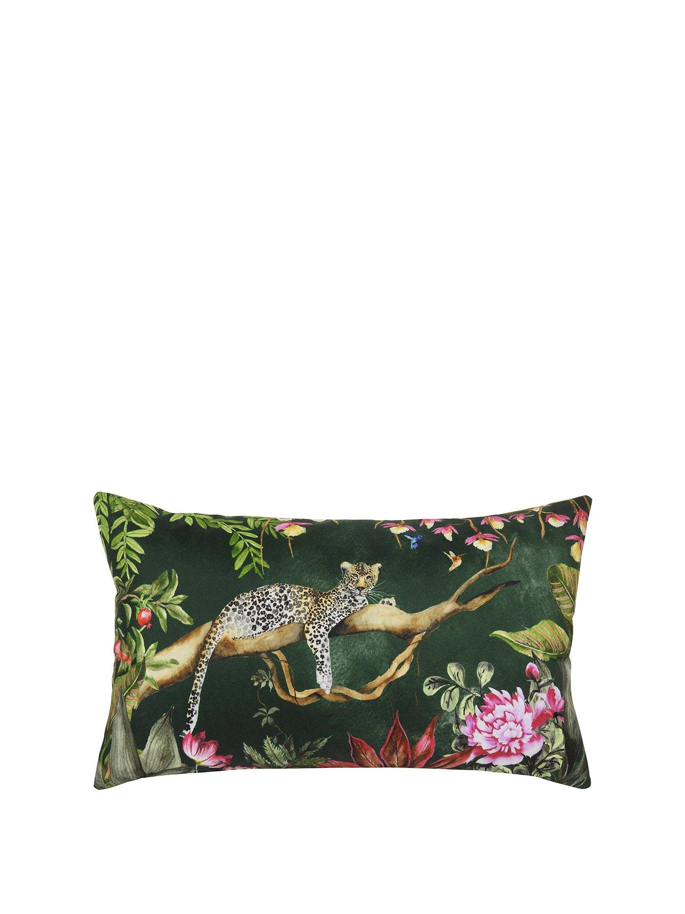 Product photograph of Leopard Water Uv Resistant Outdoor Cushion from very.co.uk