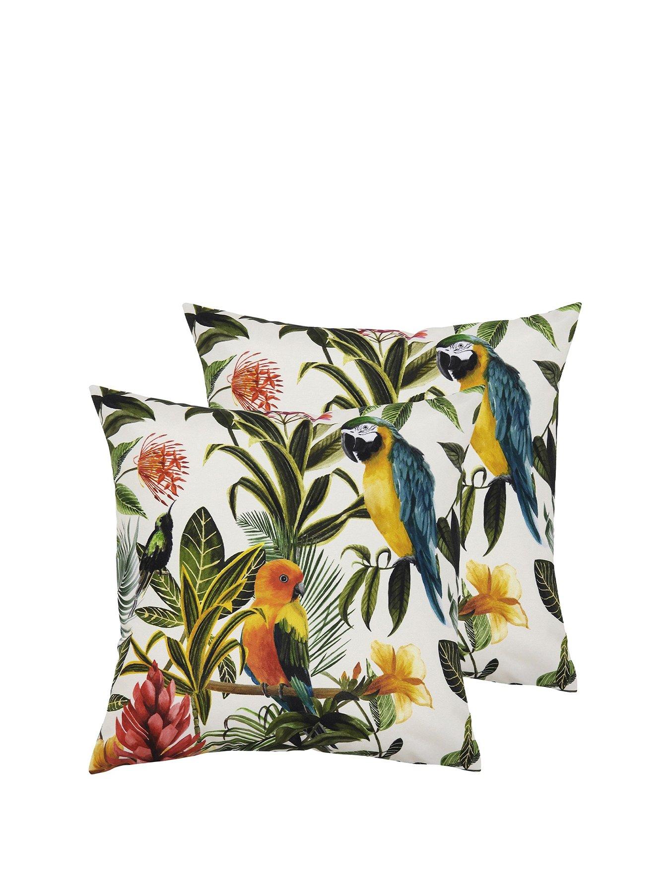 Product photograph of Parrots Water And Uv Resistant Outdoor Cushions Ndash Pack Of 2 from very.co.uk