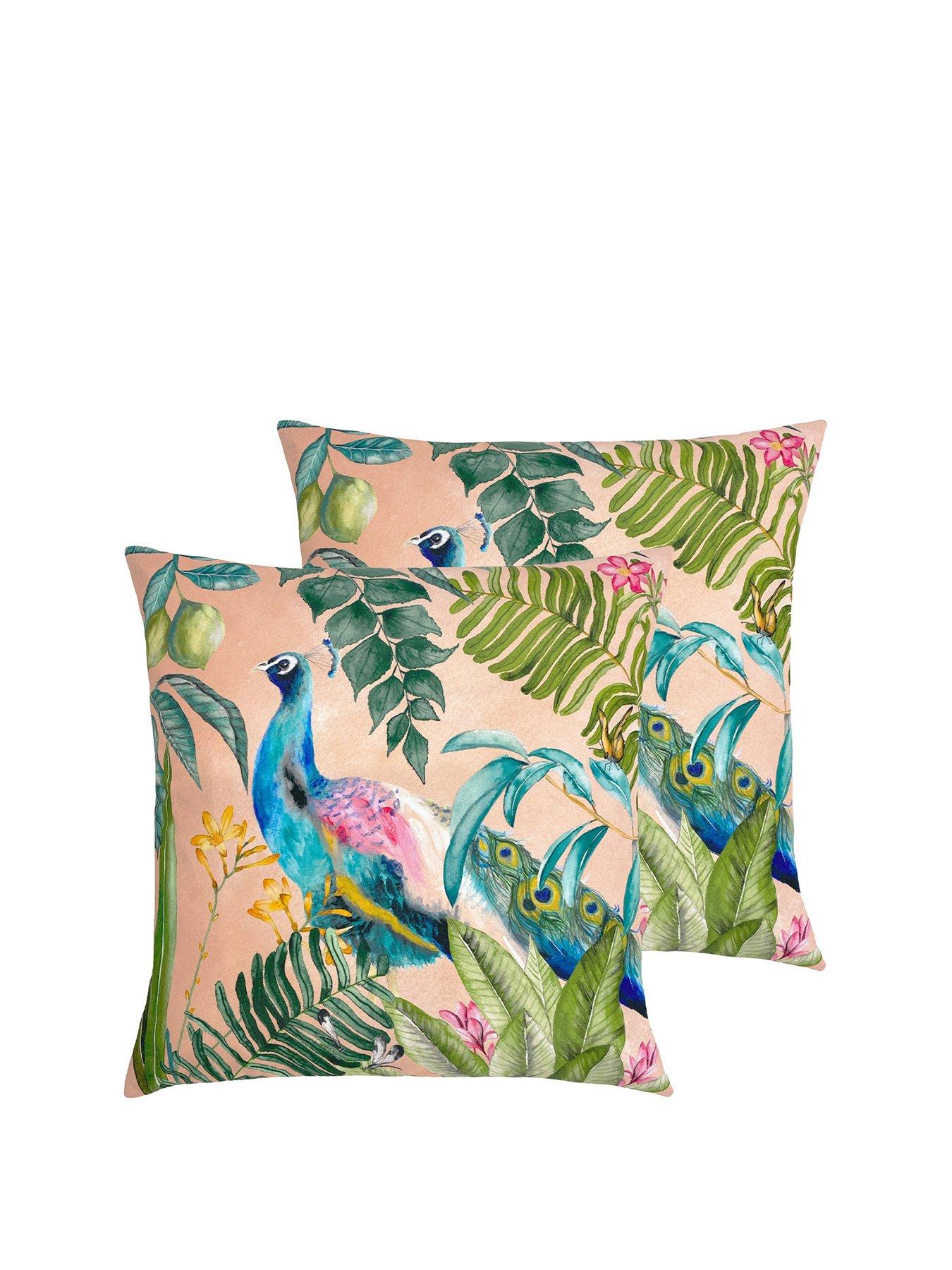 Product photograph of Peacock Water And Uv Resistant Outdoor Cushions from very.co.uk