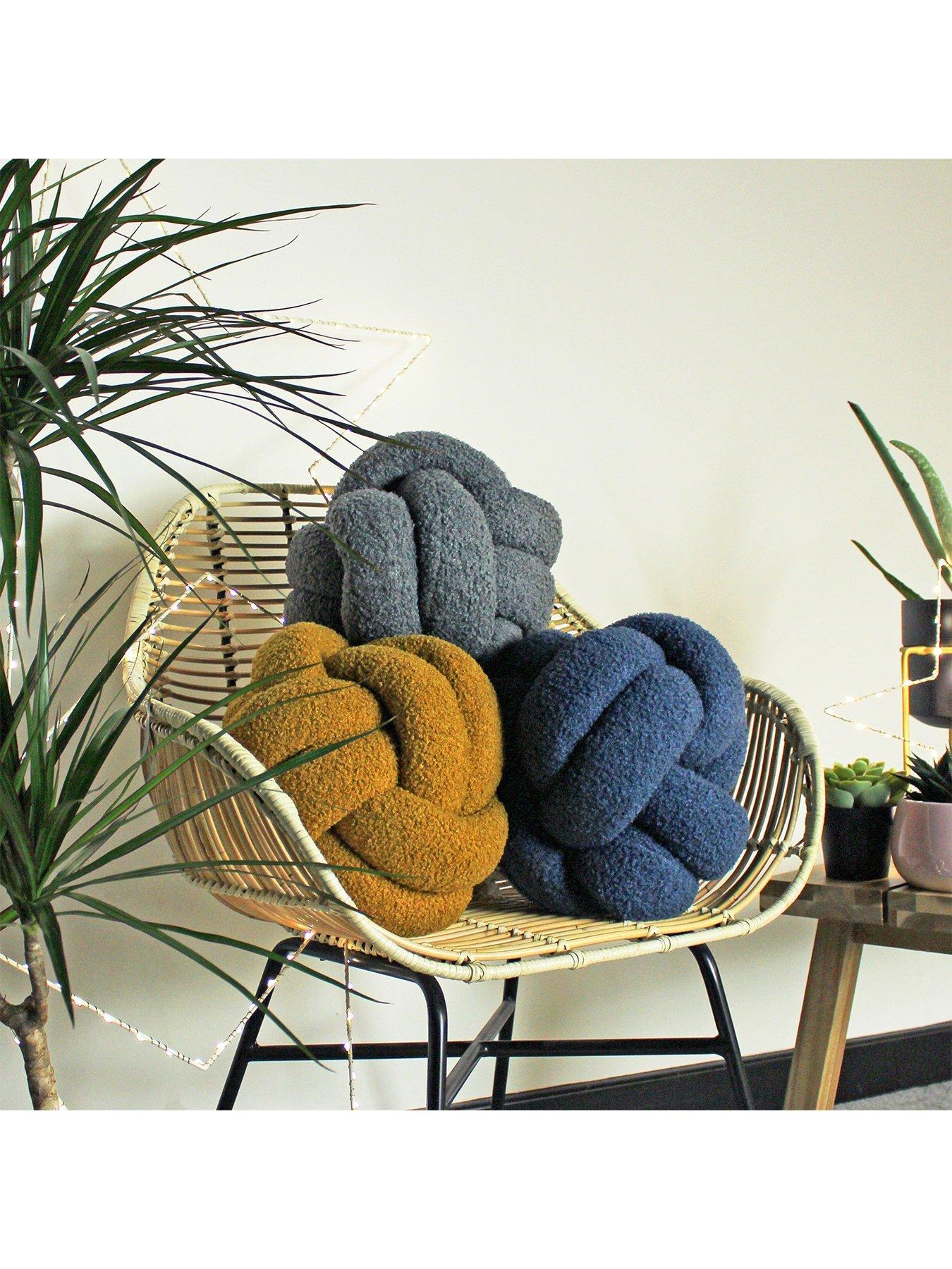 Furn Boucle Knot Cushion Very