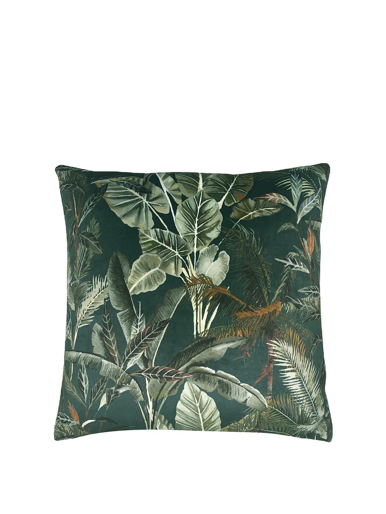 Product photograph of Furn Kibale Leaves Cushion from very.co.uk