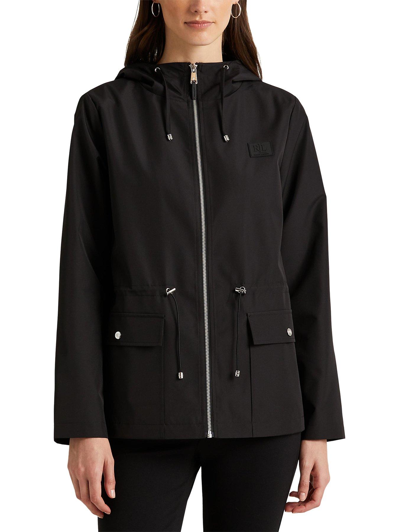 Lauren by Ralph Lauren Water-Repellent Packable Hooded Jacket - Black ...