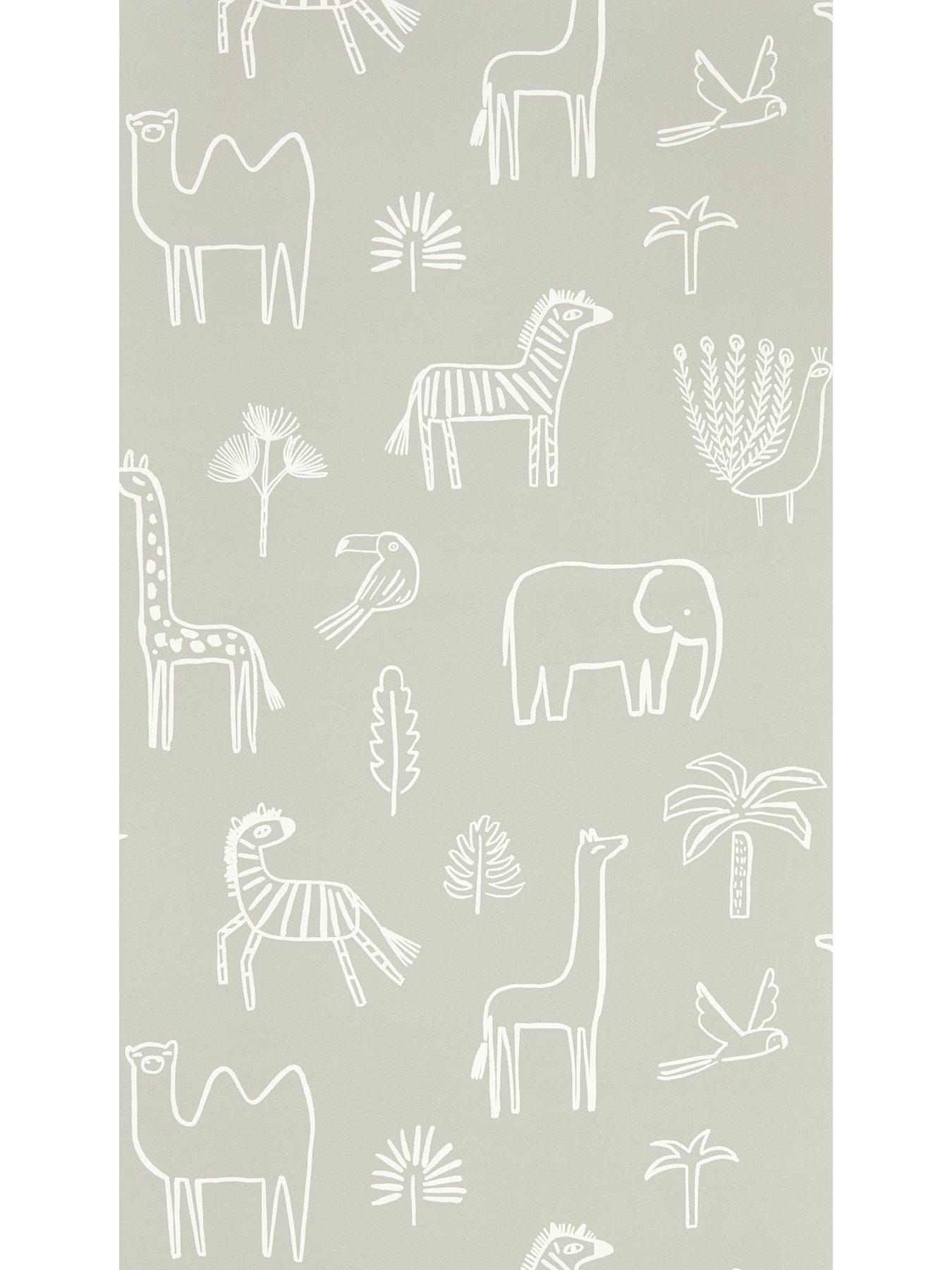 Product photograph of Harlequin Book Of Little Treasures Funky Jungle Stone Wallpaper from very.co.uk