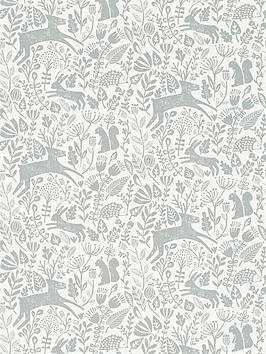 Product photograph of Scion Esala Kelda Wallpaper - Grey from very.co.uk