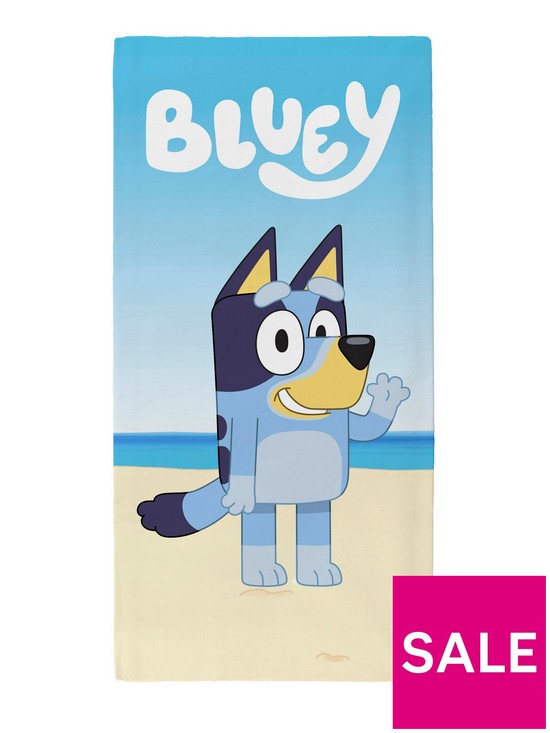 front image of bluey-wave-towel