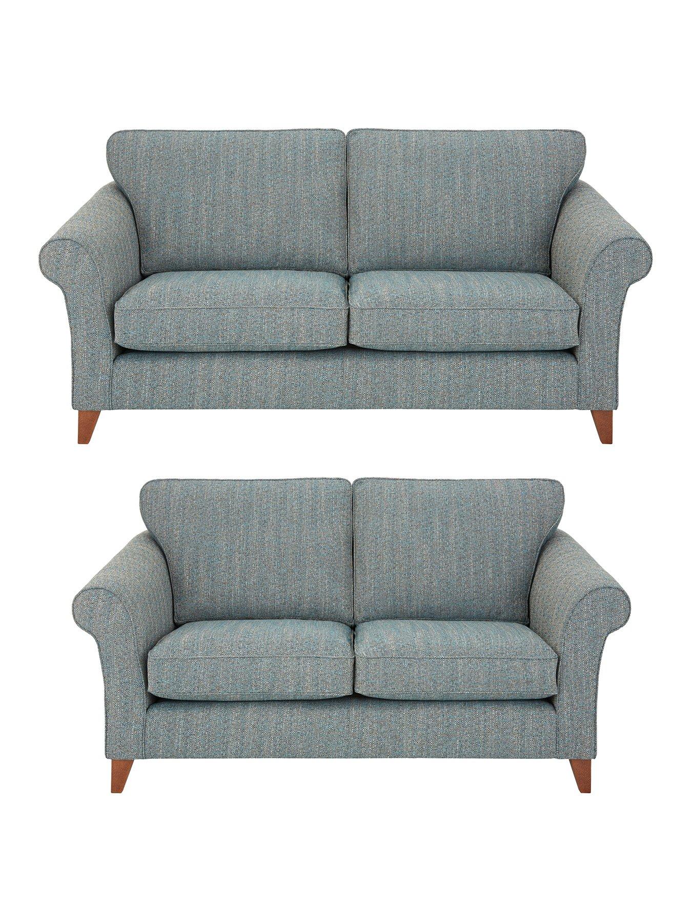 Willow 3 Seater + 2 Seater Tweed Sofa Set (Buy and SAVE!) very.co.uk